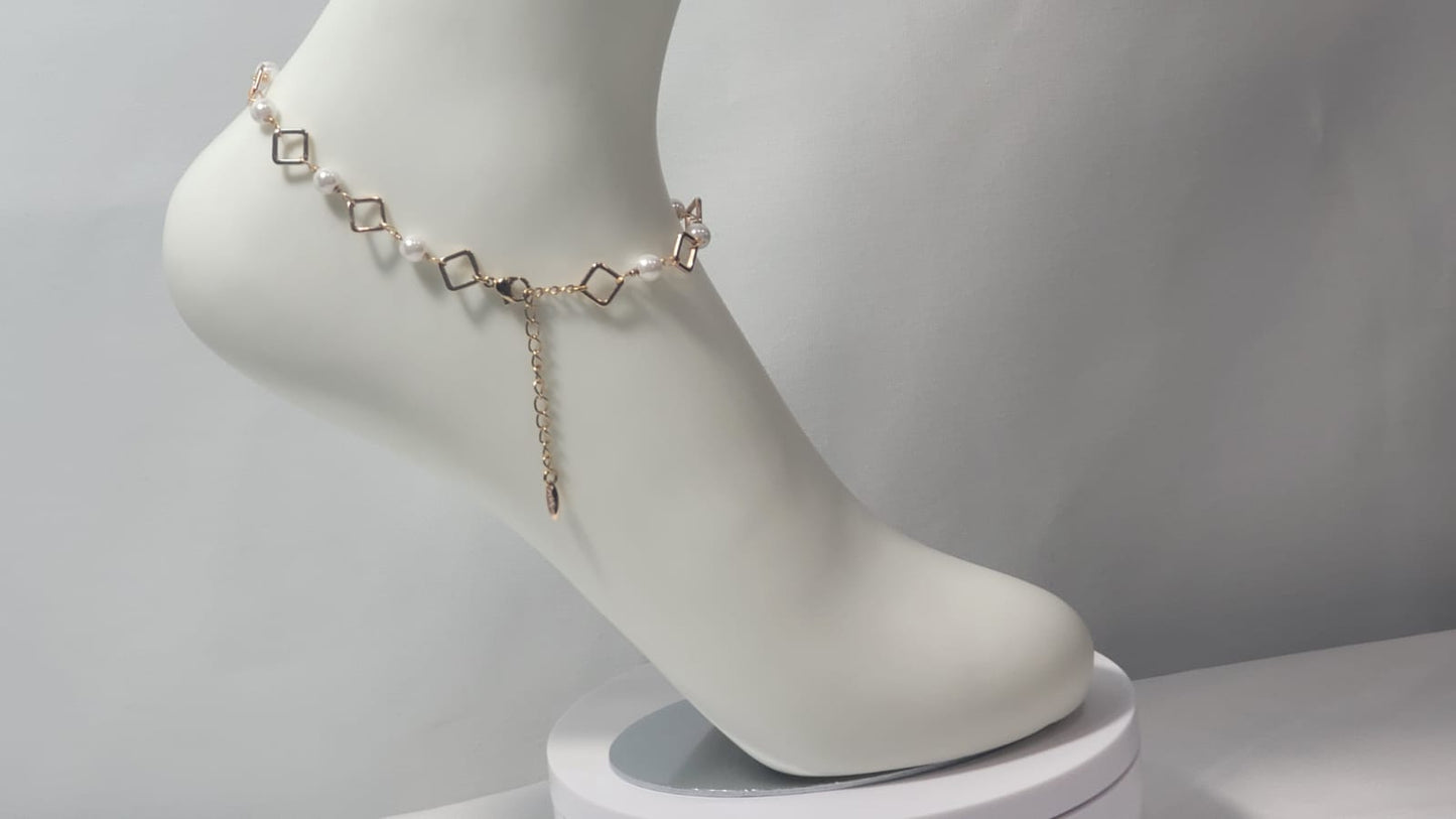 LUSTER PEARL ANKLET 10"